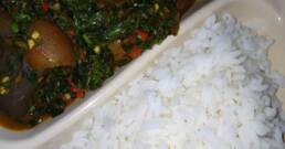 White Rice with Veggie Sauce