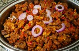 A Plate of Asun (Peppered Goat Meat (1)